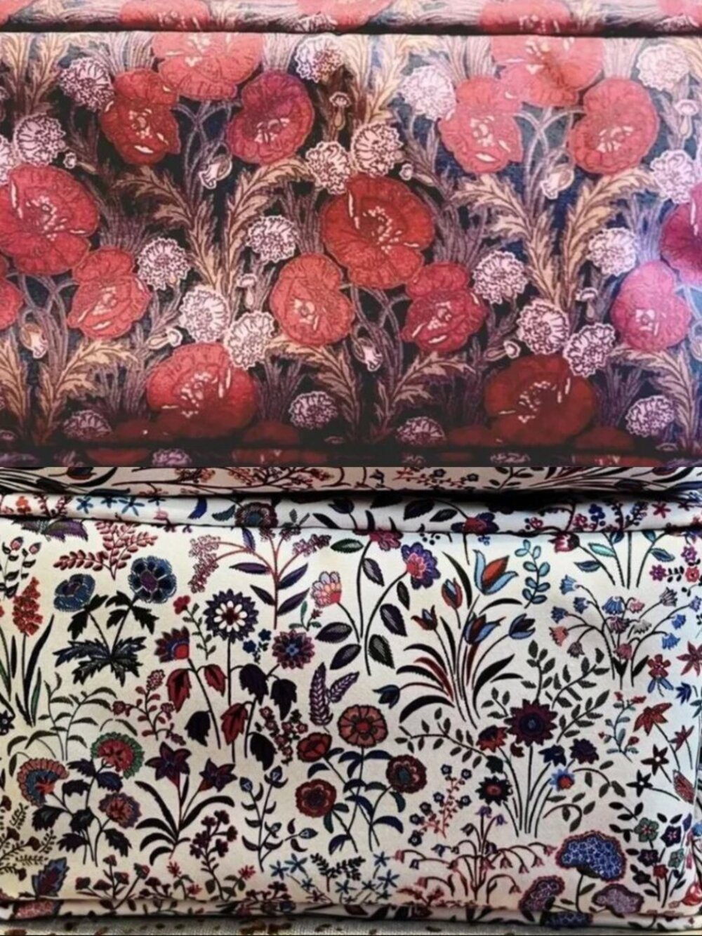 2x~Liberty London~Small Wash/Makeup Zipper Bag in Shepherdley and Miss Maud